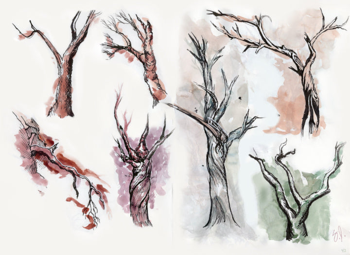 Colorful Trees Print